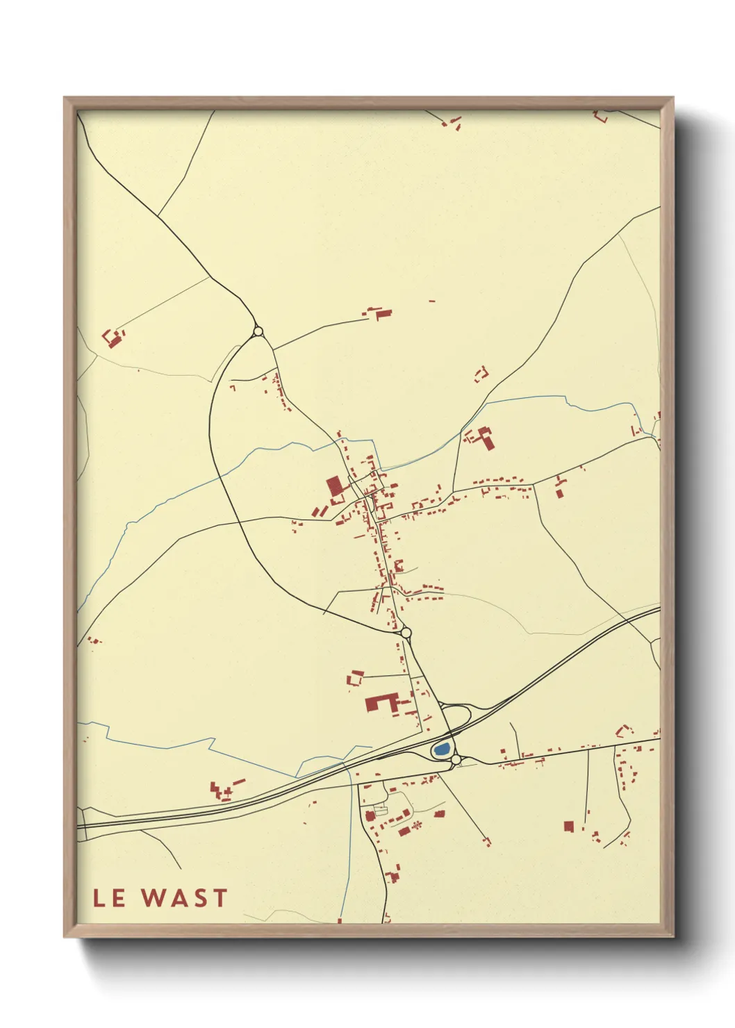 Une affiche de carte sur Le Wast