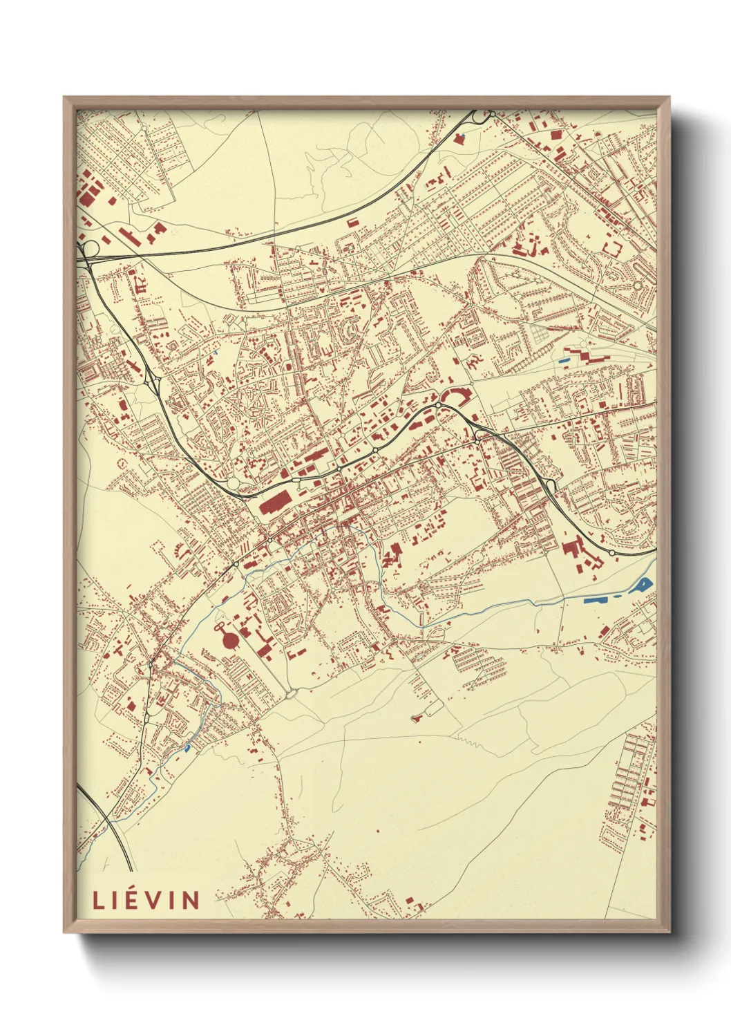 Une affiche de carte sur Liévin