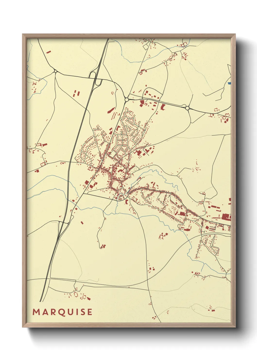 Une affiche de carte sur Marquise