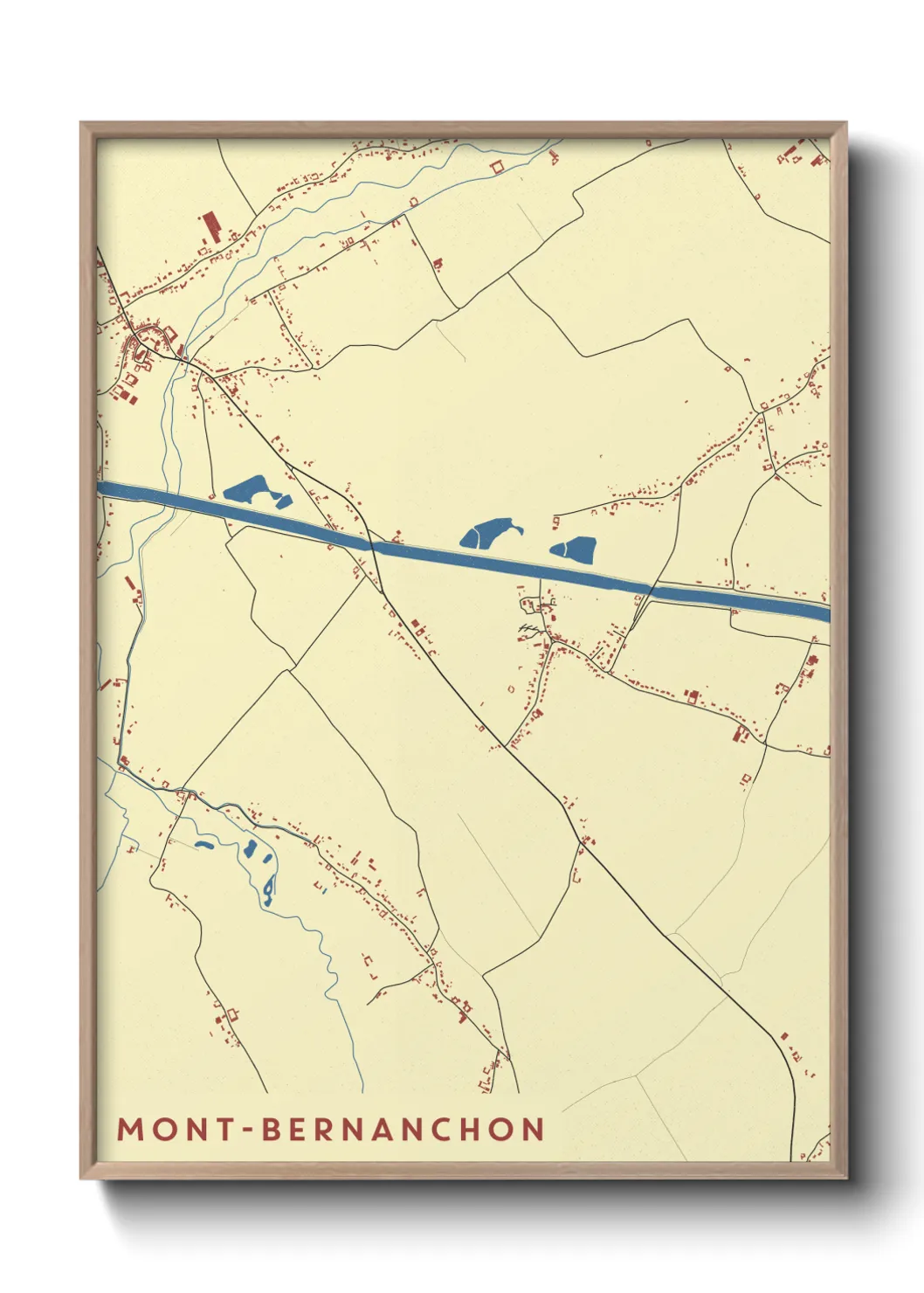 Une affiche de carte sur Mont-Bernanchon