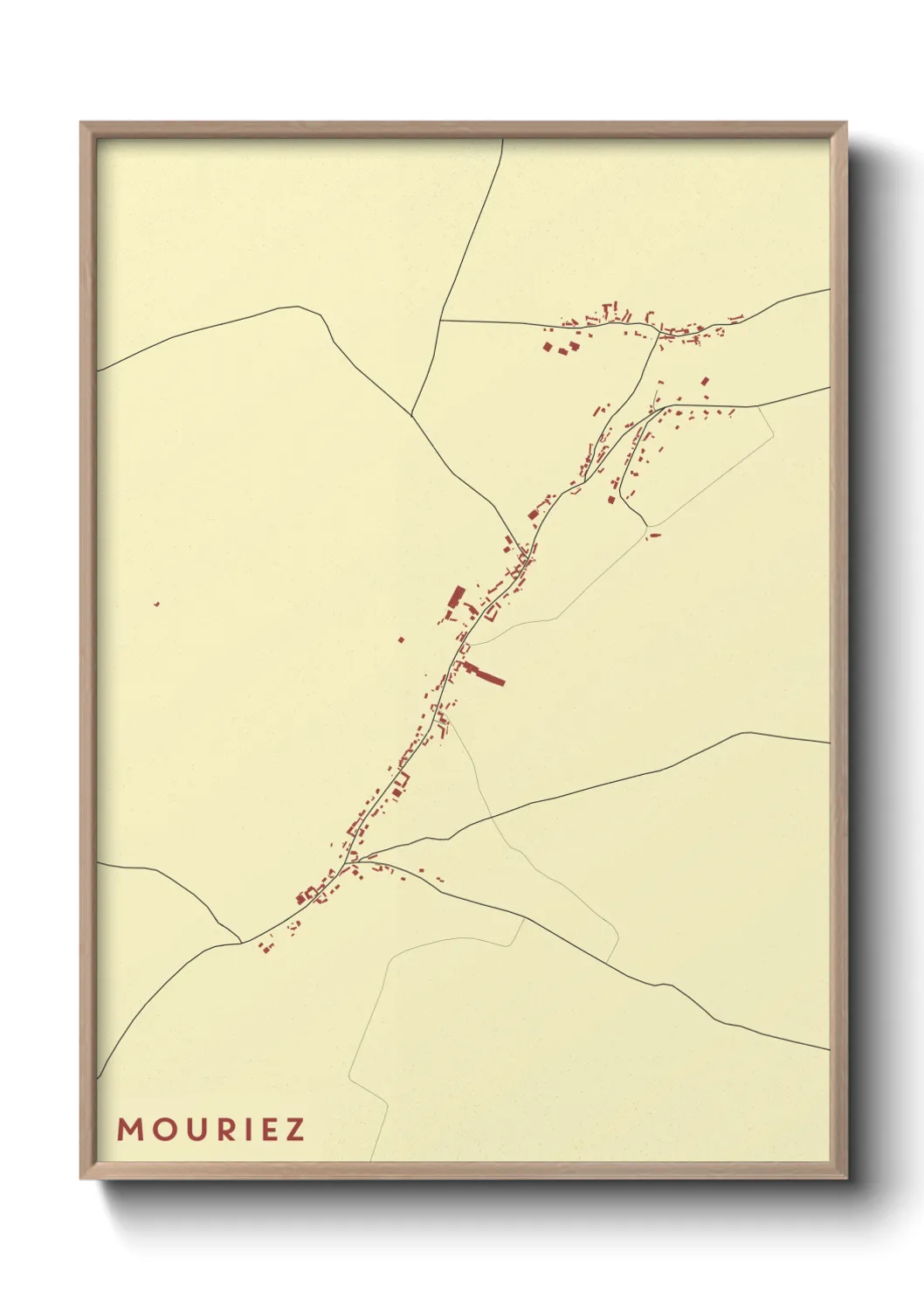 Une affiche de carte sur Mouriez