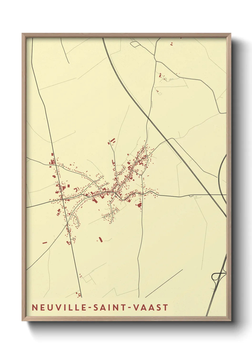 Une affiche de carte sur Neuville-Saint-Vaast