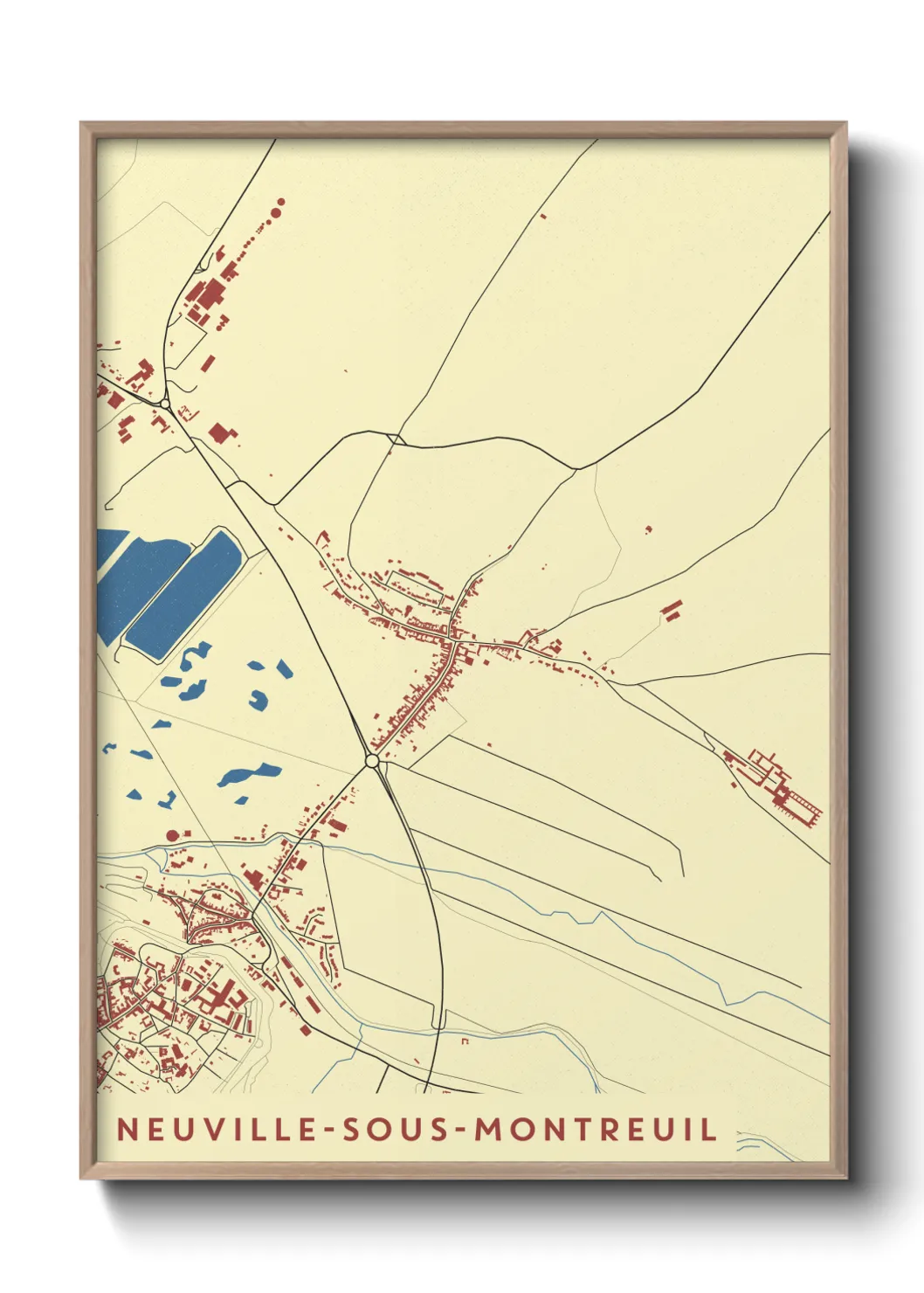 Un poster carteNeuville-sous-Montreuil