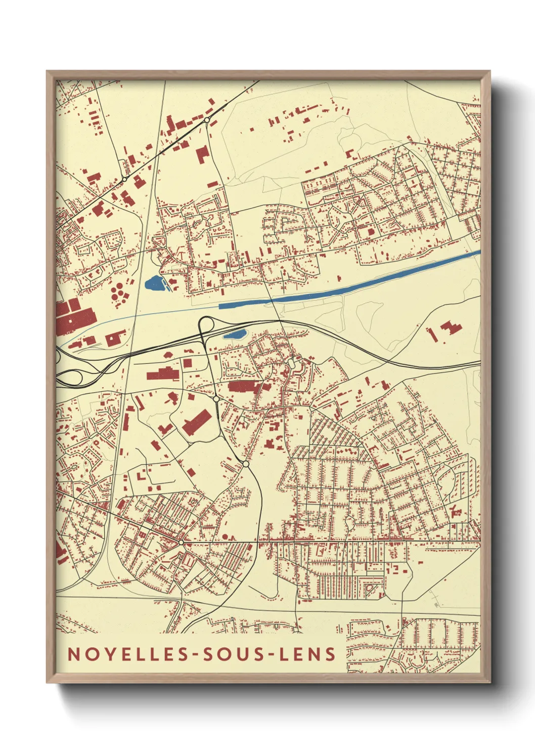 Un poster carteNoyelles-sous-Lens