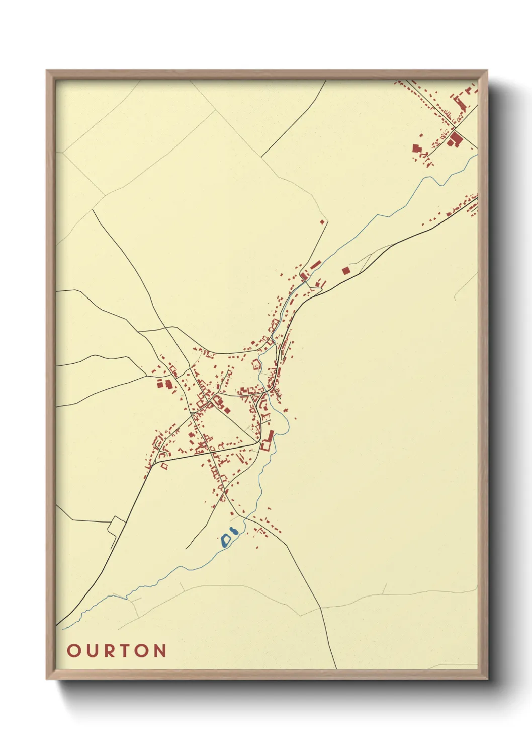 Une affiche de carte sur Ourton