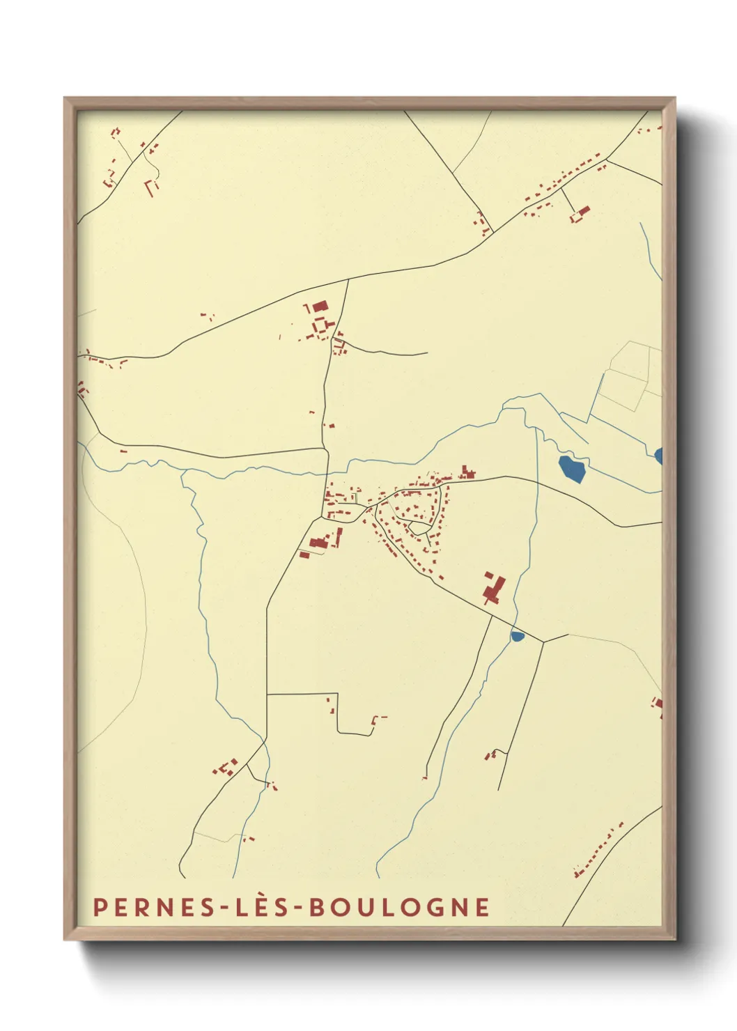 Une affiche de carte sur Pernes-lès-Boulogne