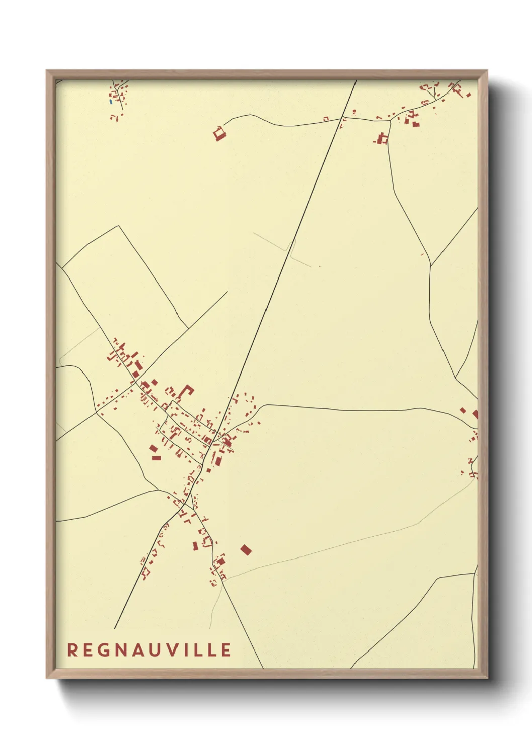 Une affiche de carte sur Regnauville