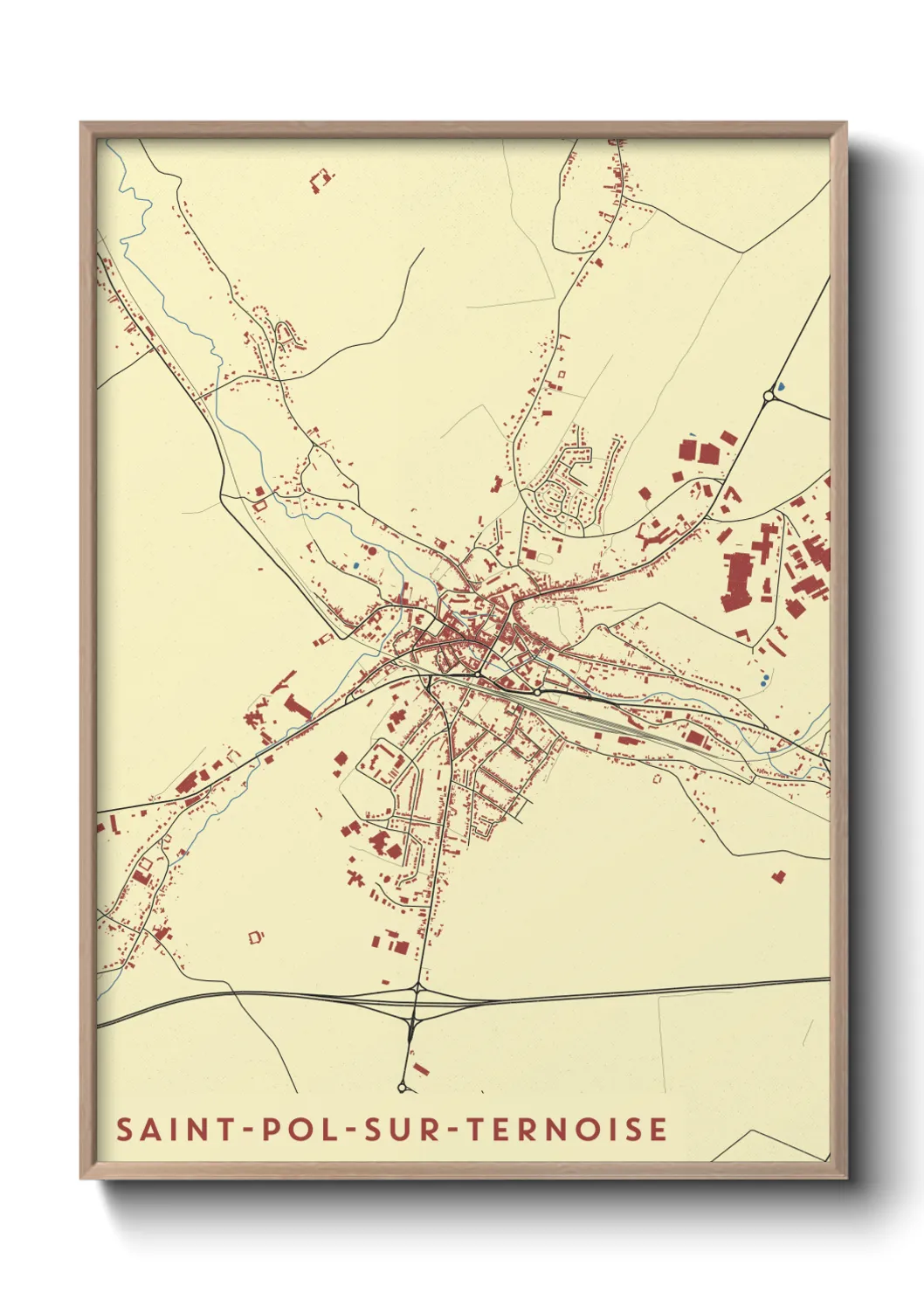Un poster carteSaint-Pol-sur-Ternoise