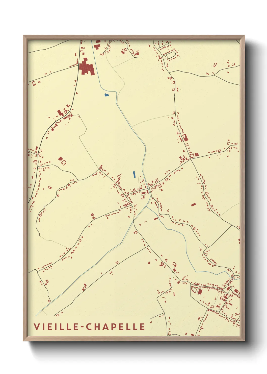 Une affiche de carte sur Vieille-Chapelle
