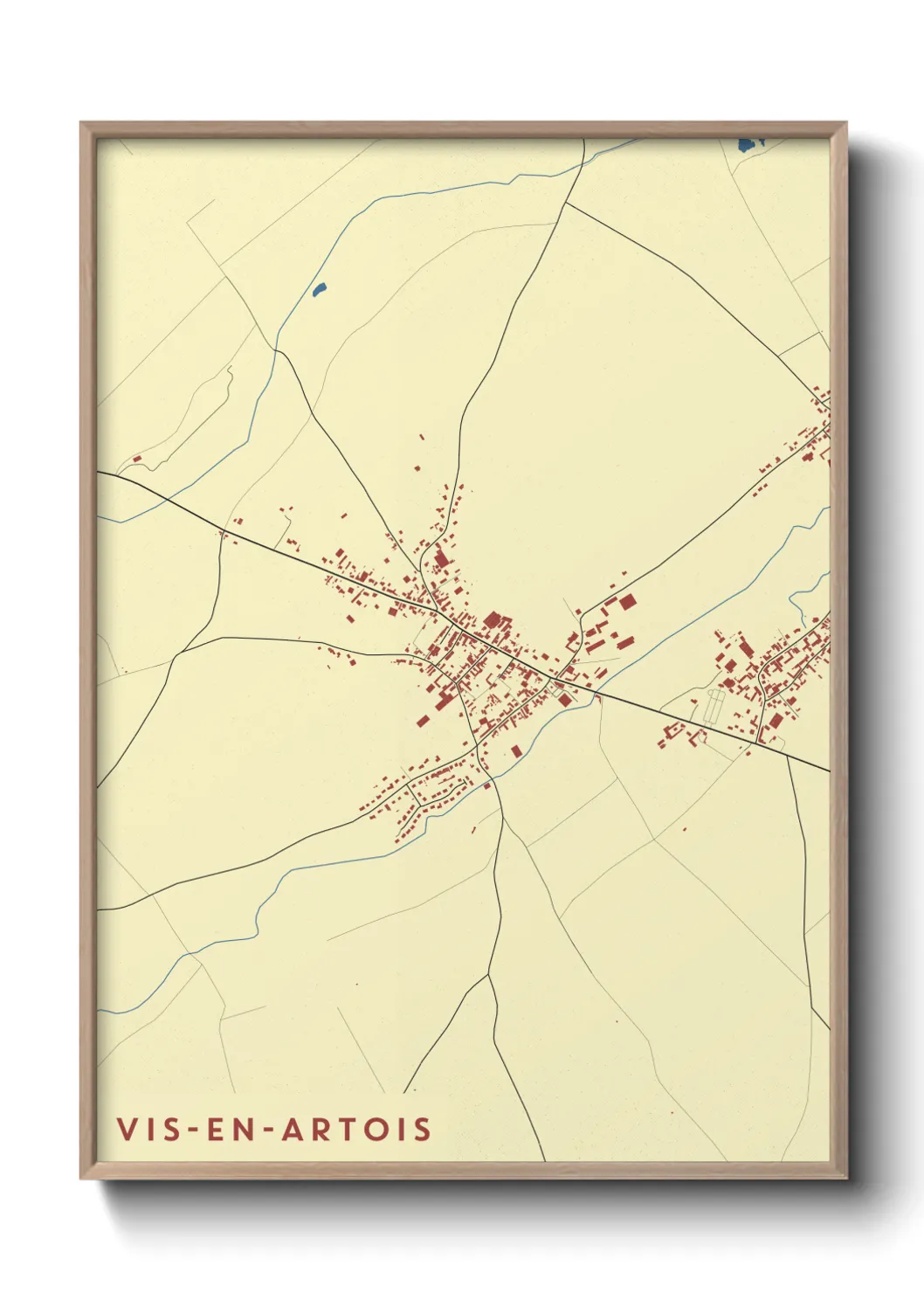 Une affiche de carte sur Vis-en-Artois