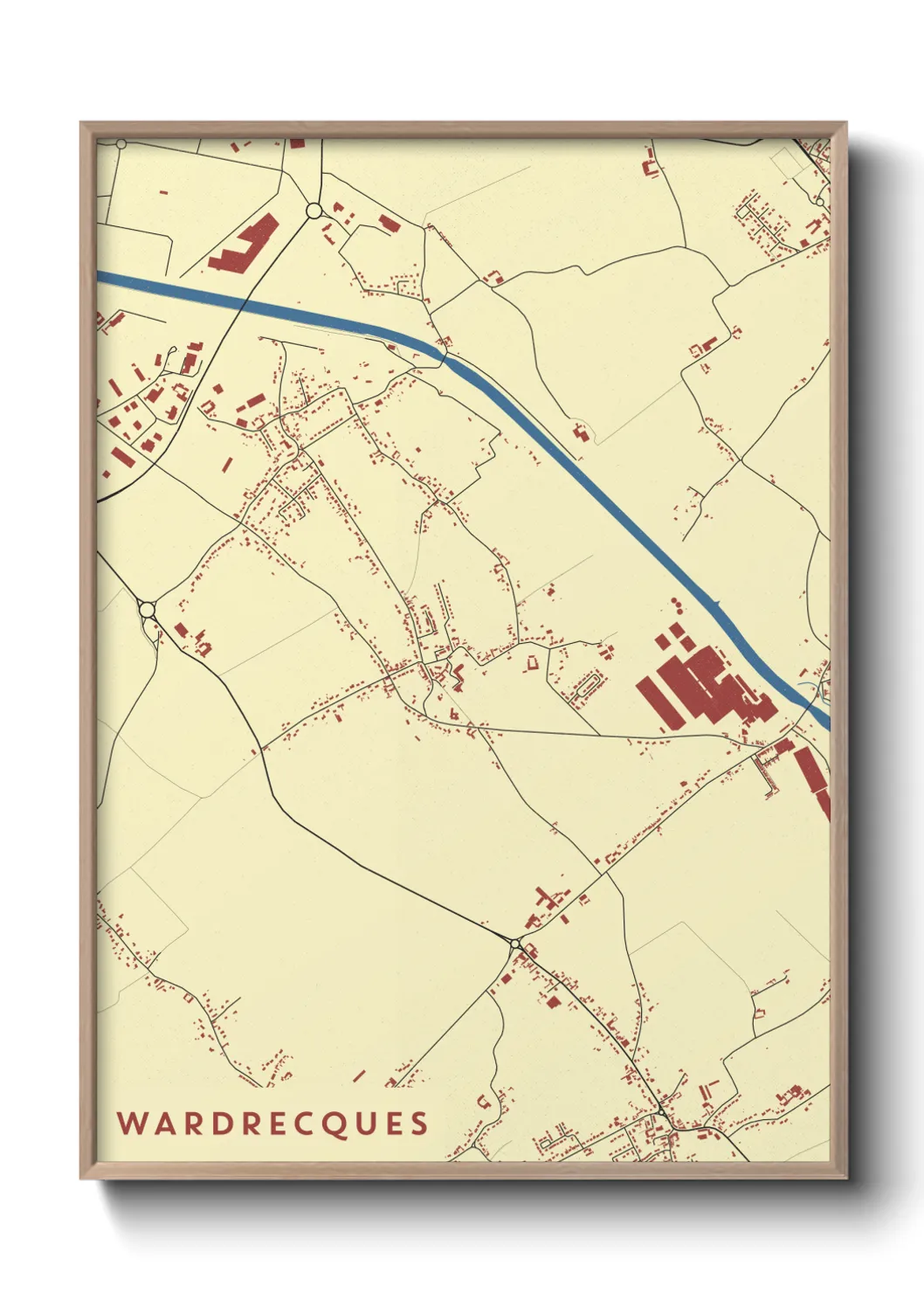 Une affiche de carte sur Wardrecques