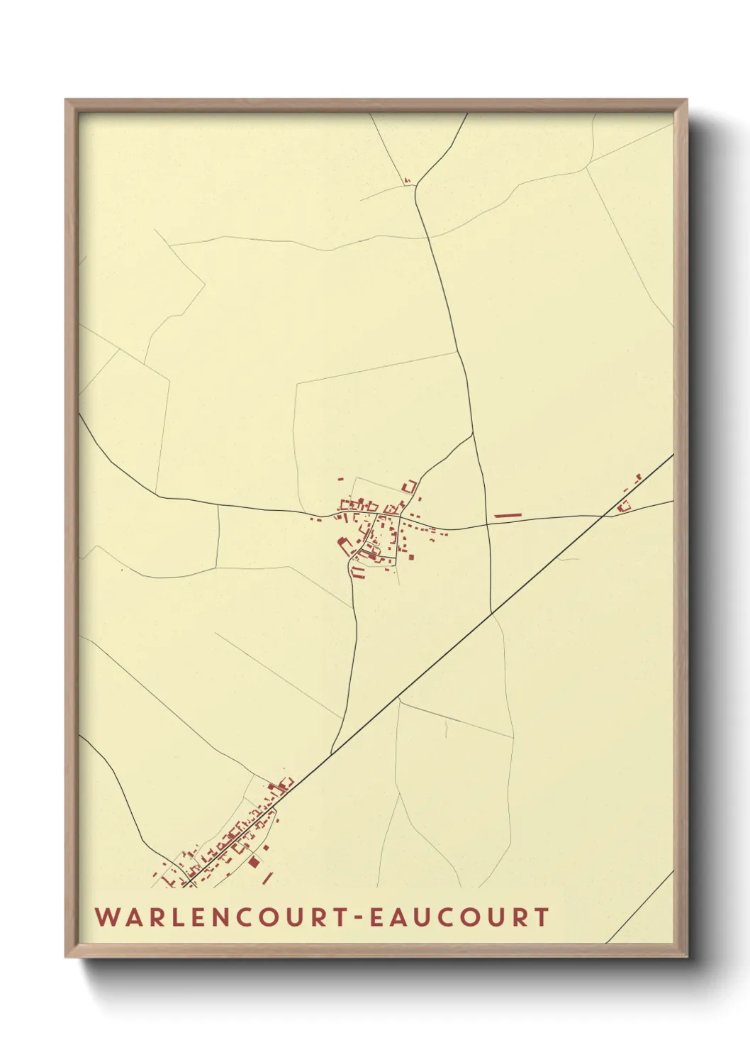 Un poster carteWarlencourt-Eaucourt