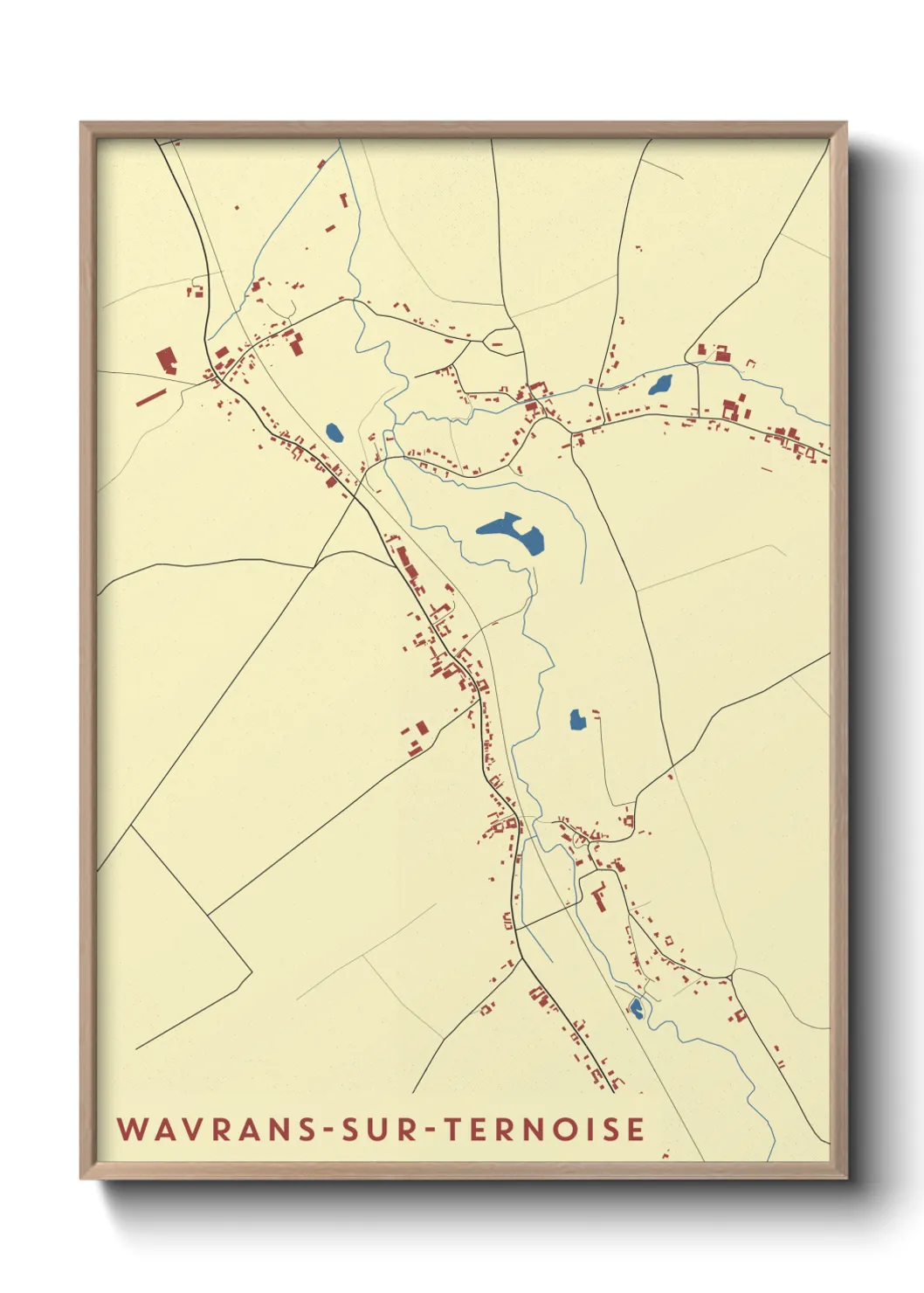 Un poster carteWavrans-sur-Ternoise