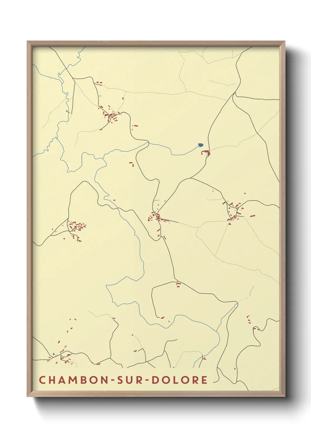 Un poster carteChambon-sur-Dolore