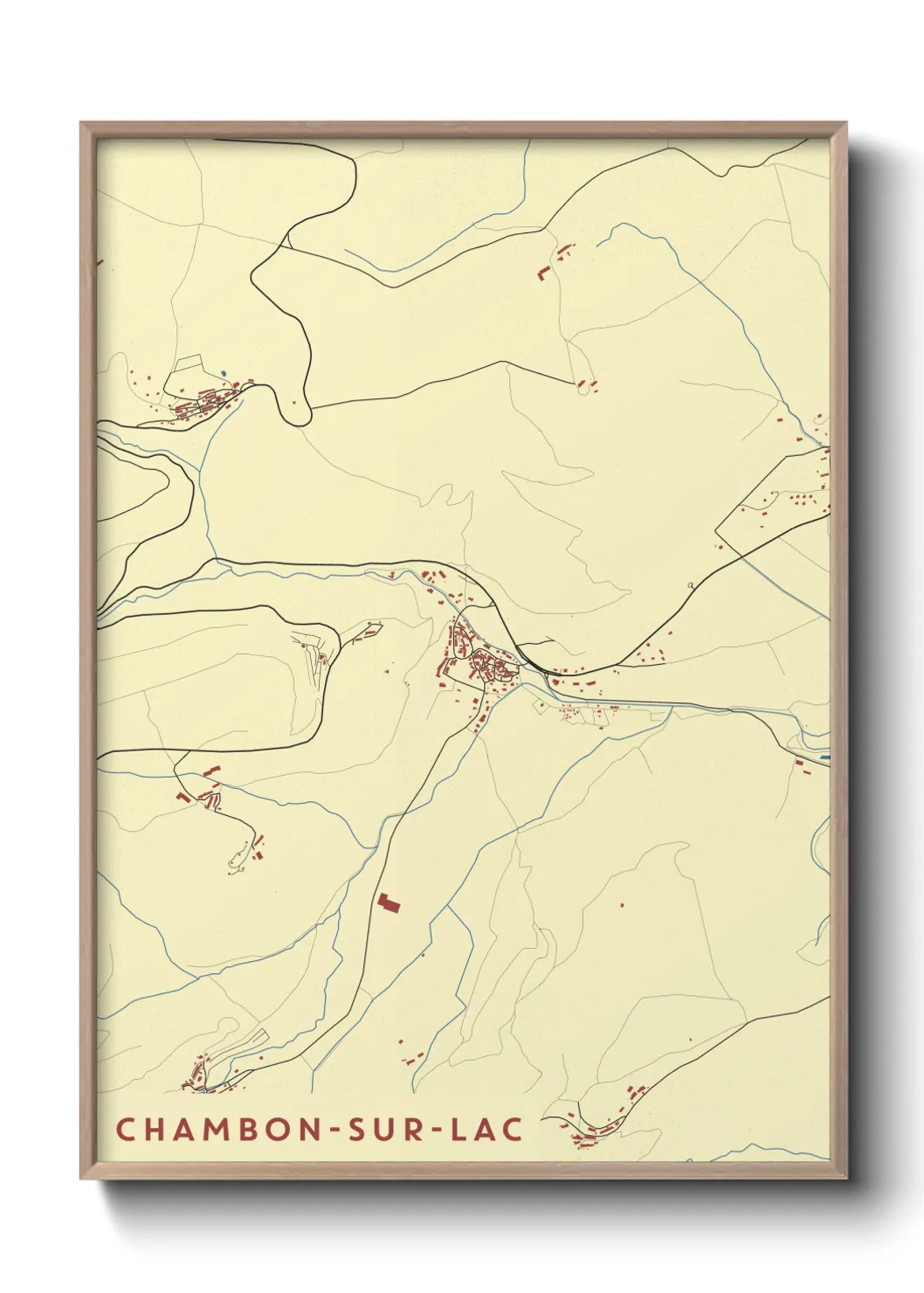 Un poster carteChambon-sur-Lac