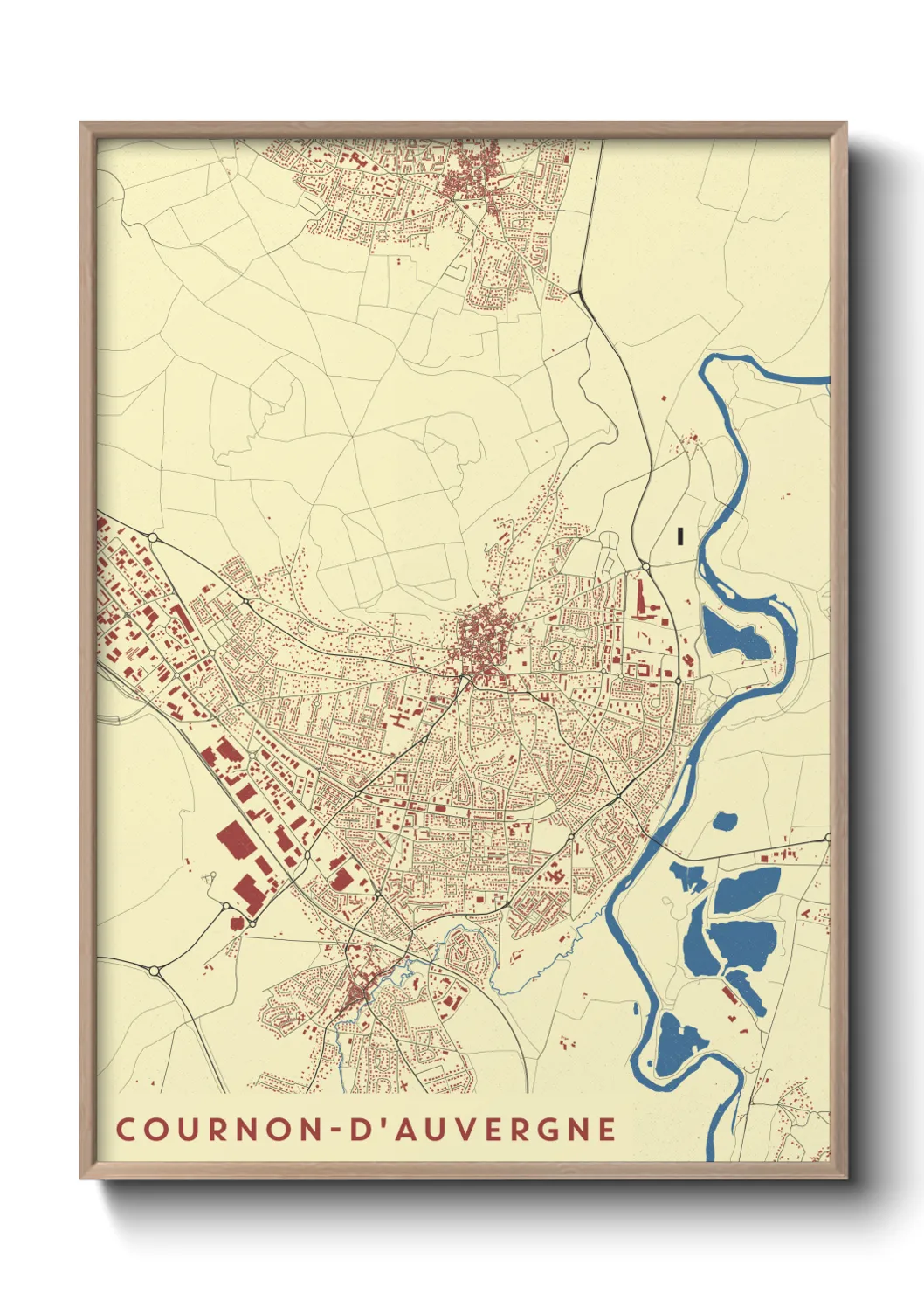 Un poster carteCournon-d'Auvergne