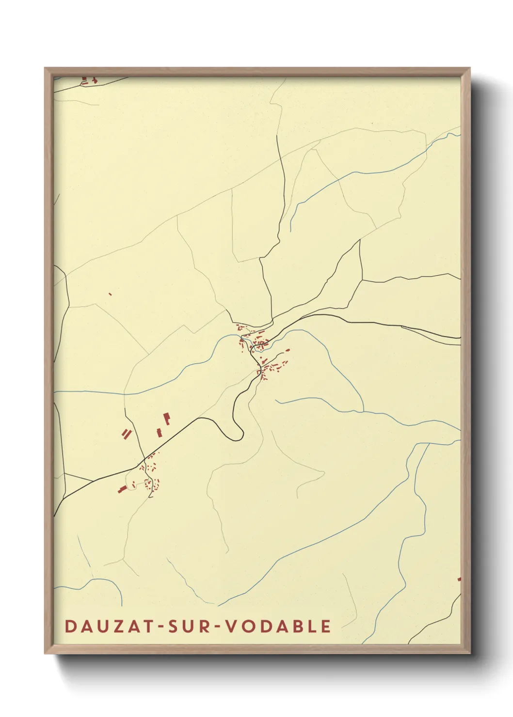 Un poster carteDauzat-sur-Vodable