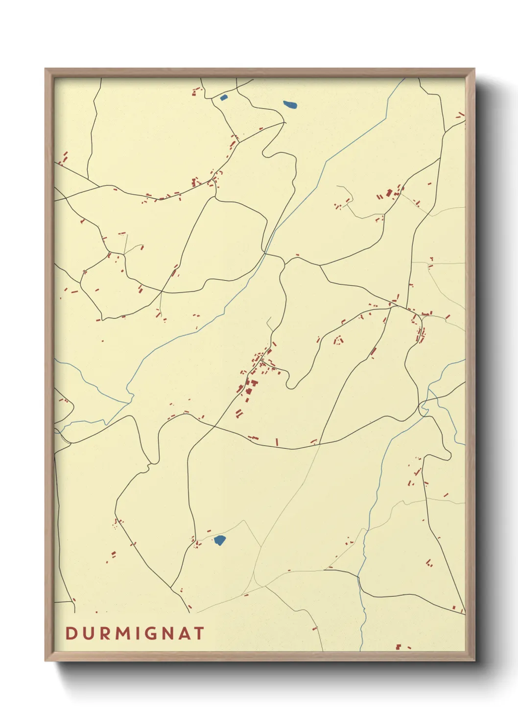 Une affiche de carte sur Durmignat