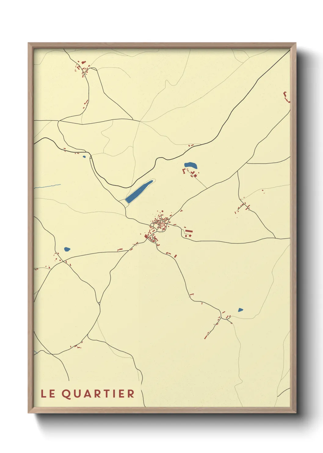 Une affiche de carte sur Le Quartier