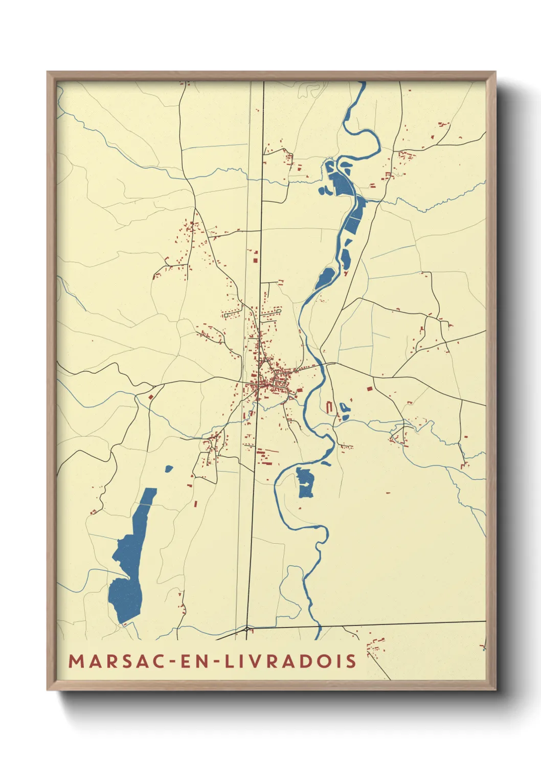 Un poster carteMarsac-en-Livradois