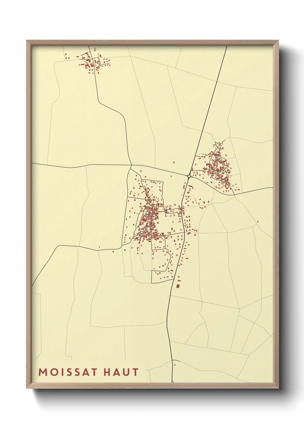 Un poster carteMoissat Haut