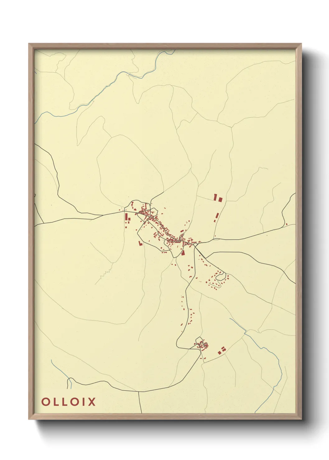 Une affiche de carte sur Olloix