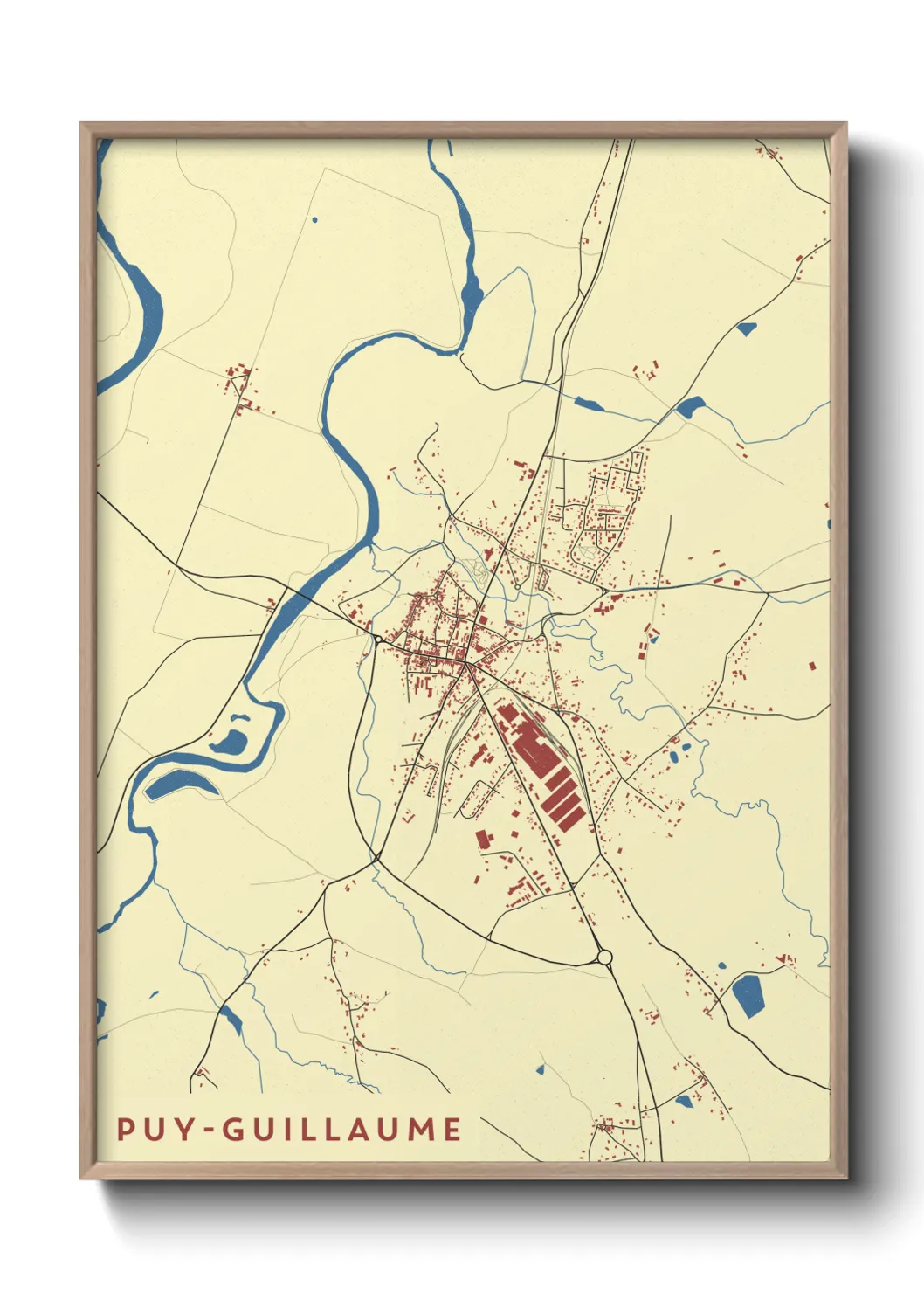 Un poster cartePuy-Guillaume