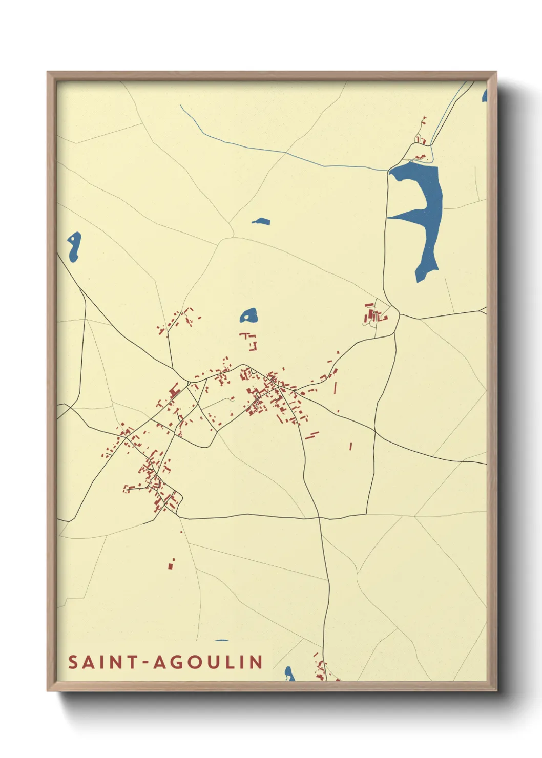 Un poster carteSaint-Agoulin