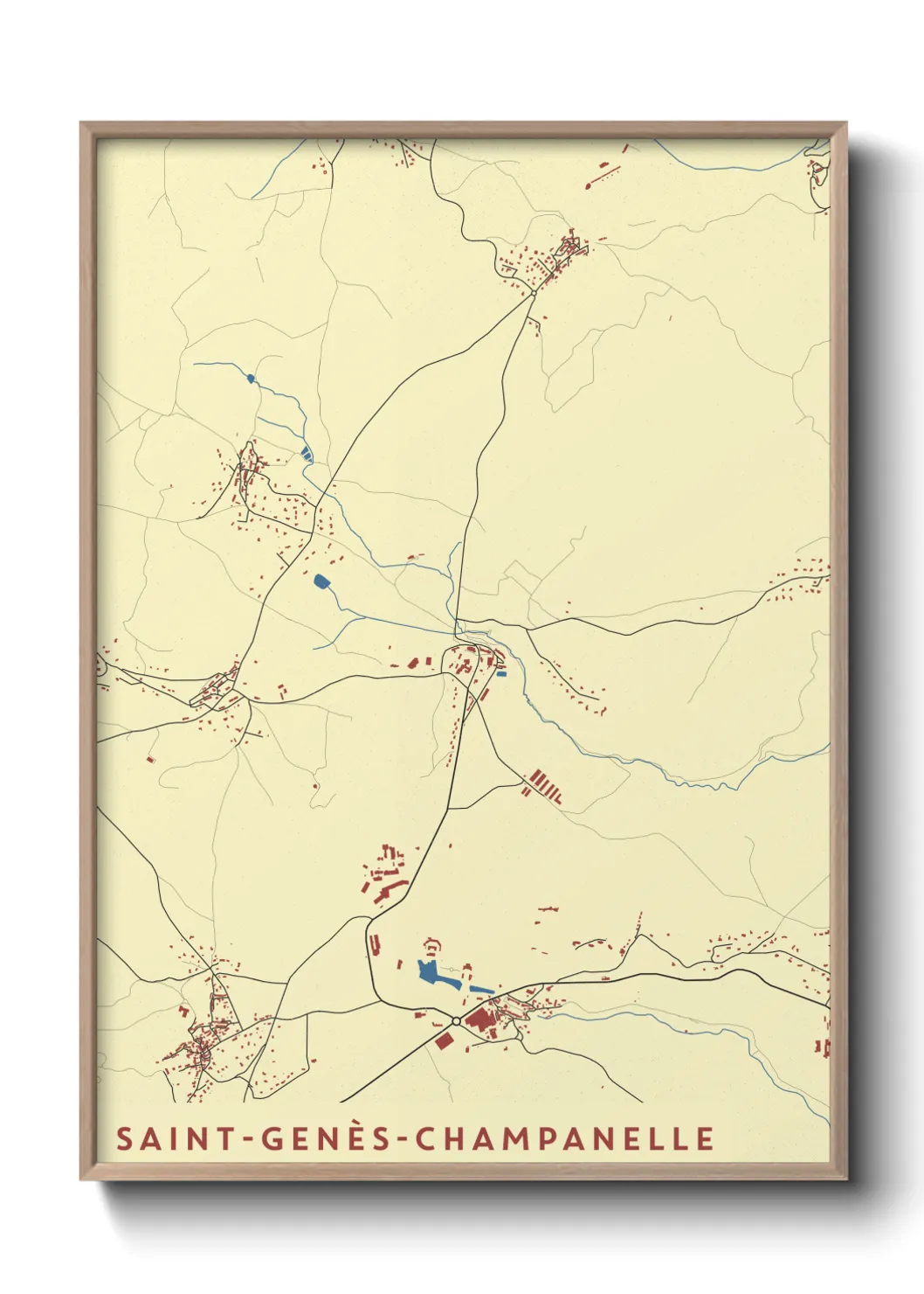 Un poster carteSaint-Genès-Champanelle