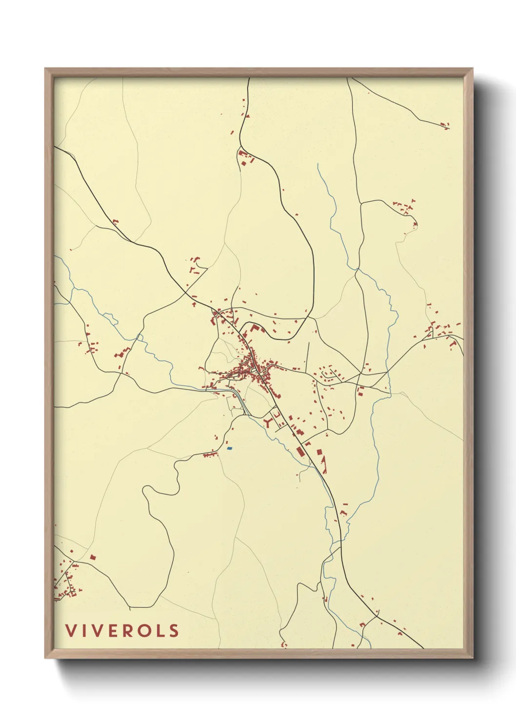 Une affiche de carte sur Viverols