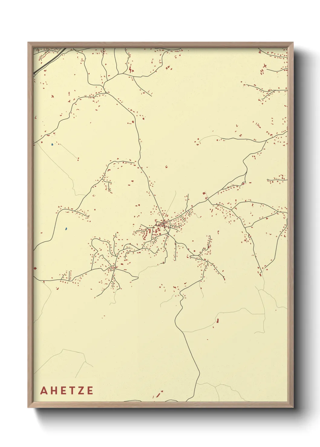 Une affiche de carte sur Ahetze