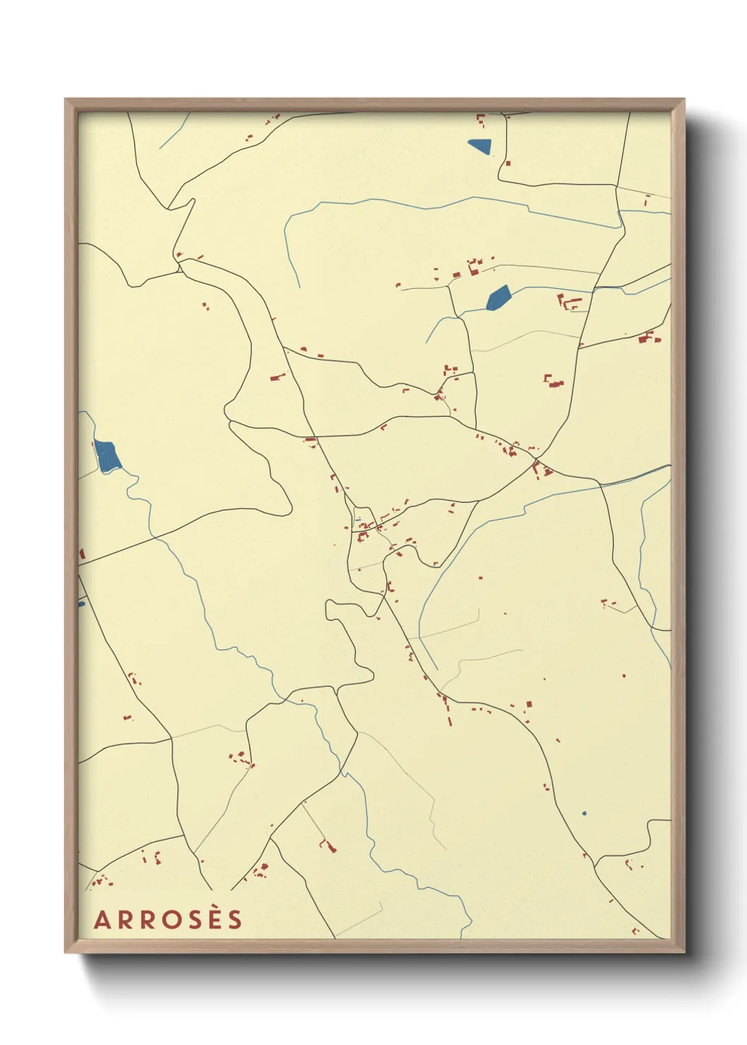 Une affiche de carte sur Arrosès