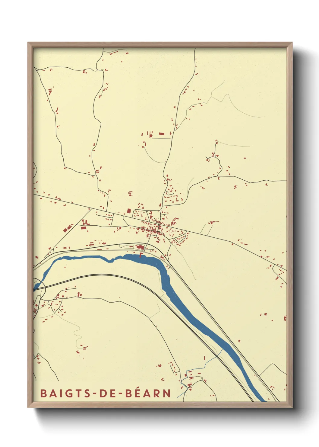 Un poster carteBaigts-de-Béarn