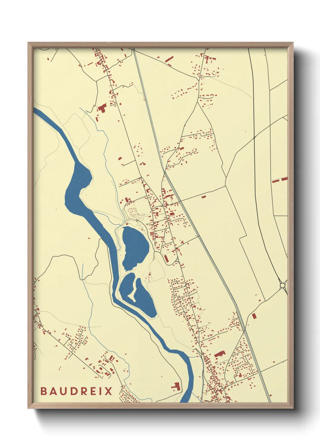 Une affiche de carte sur Baudreix