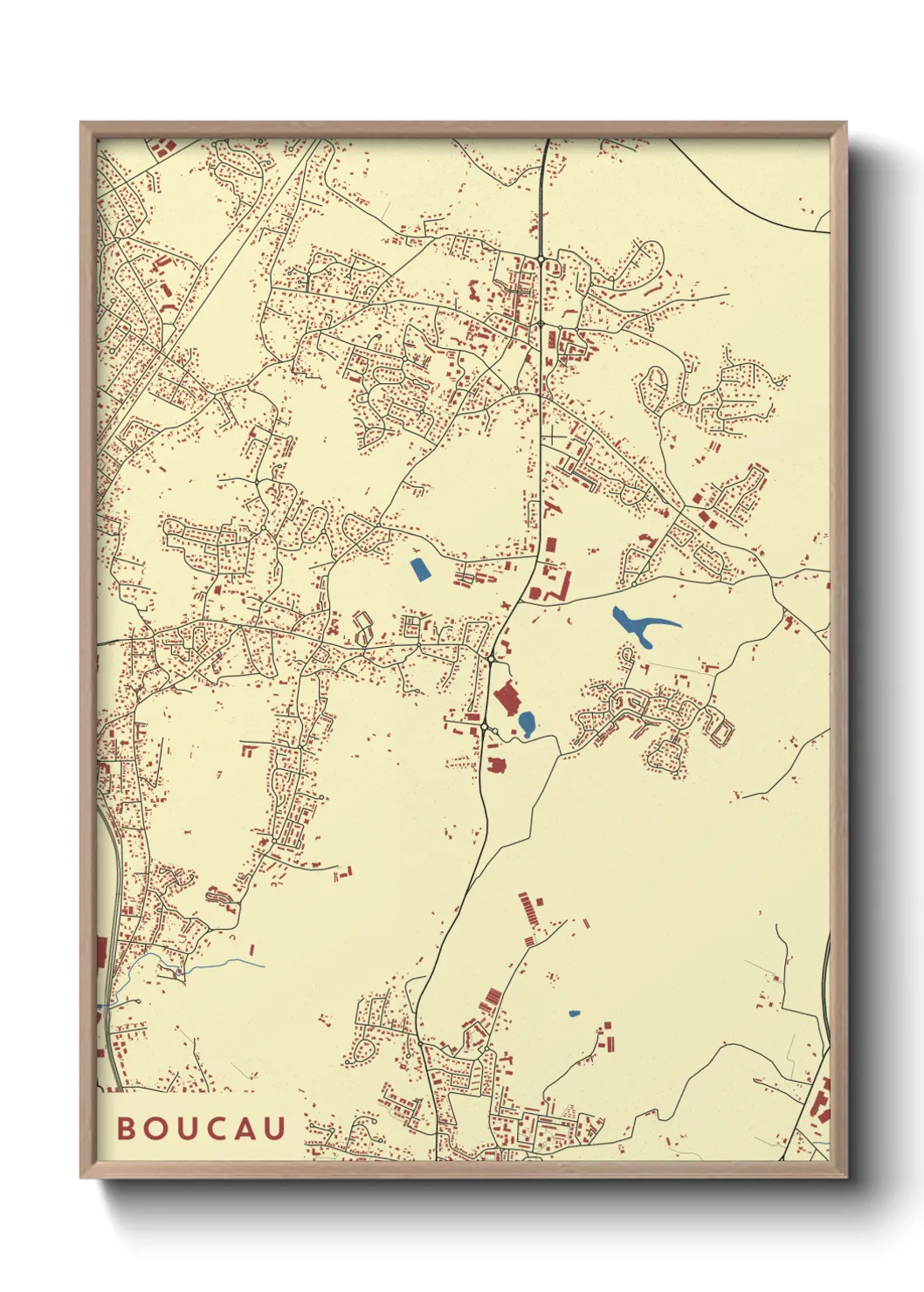 Une affiche de carte sur Boucau