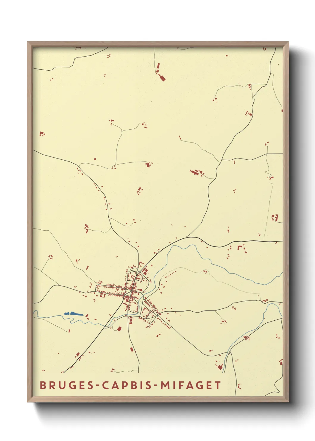 Un poster carteBruges-Capbis-Mifaget