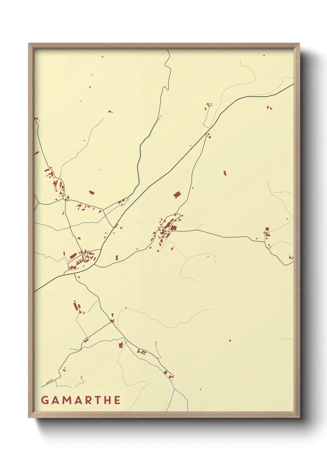 Une affiche de carte sur Gamarthe