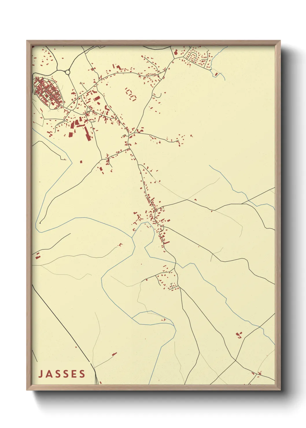 Une affiche de carte sur Jasses