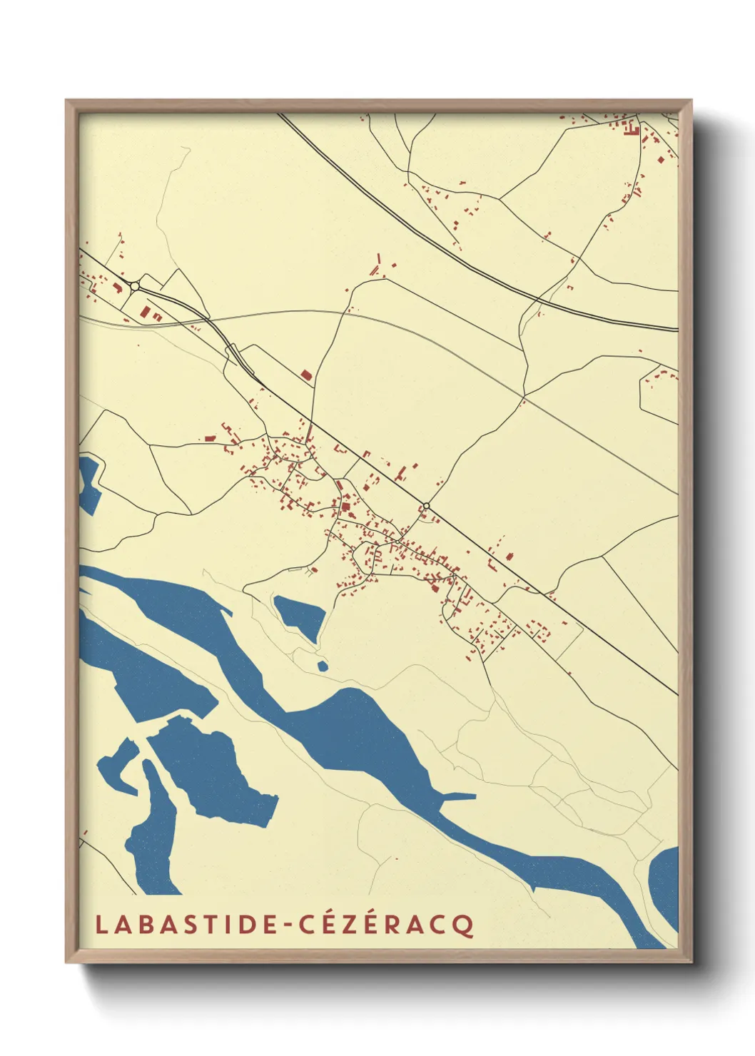 Un poster carteLabastide-Cézéracq