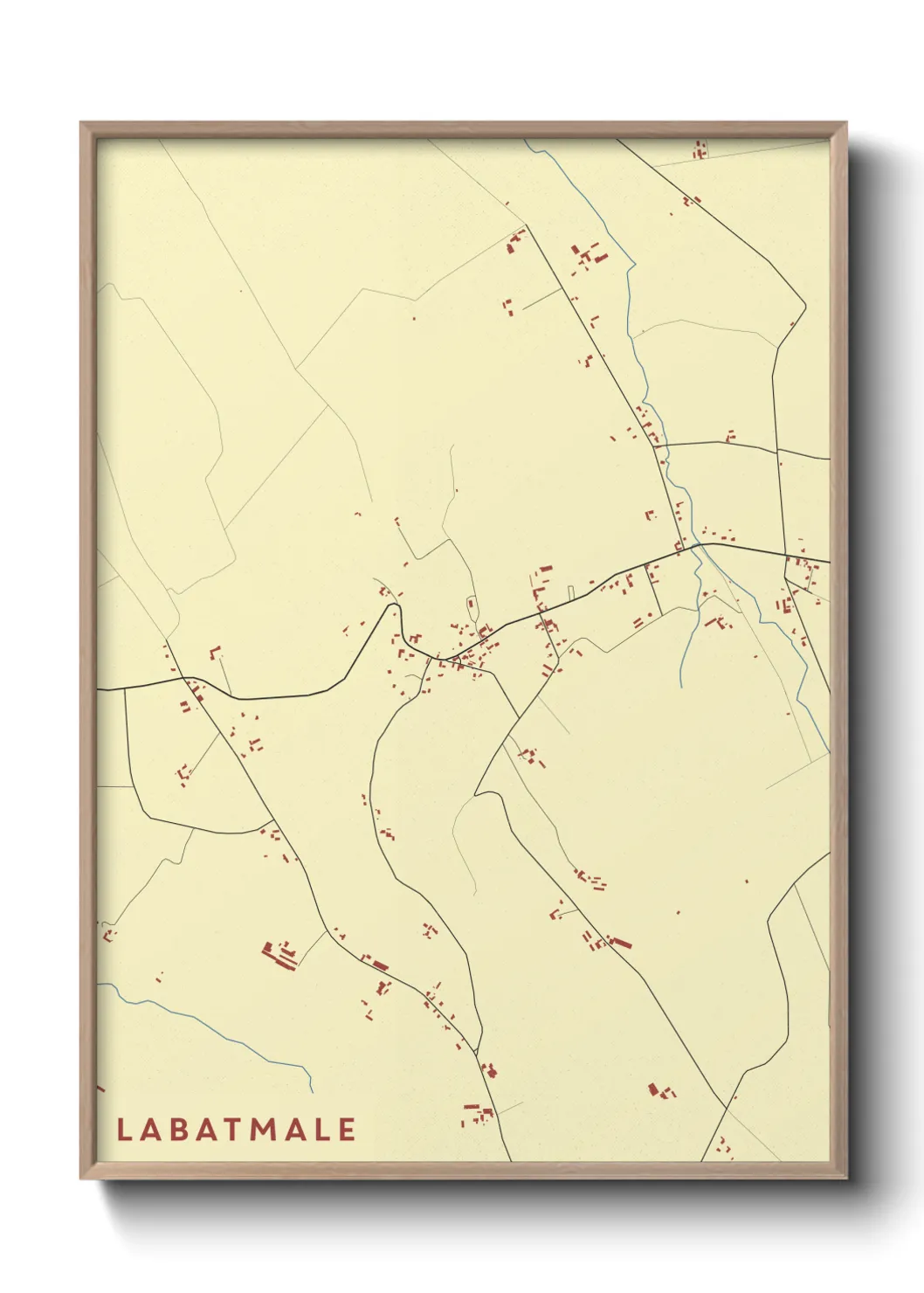 Une affiche de carte sur Labatmale