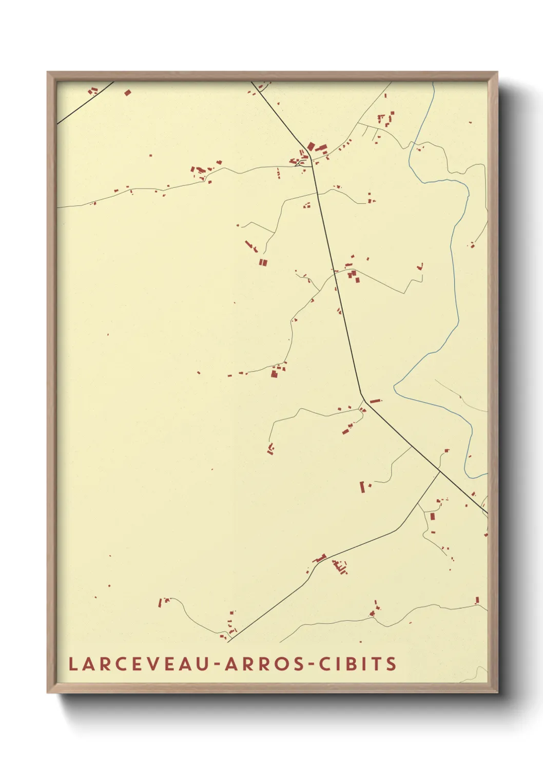 Une affiche de carte sur Larceveau-Arros-Cibits