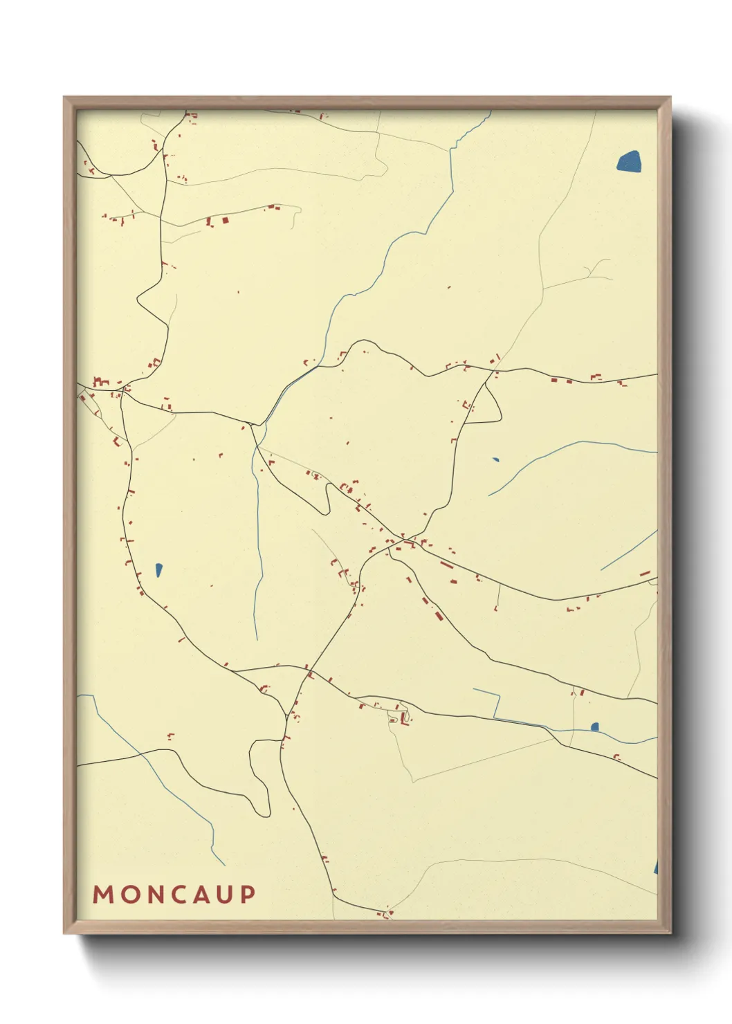 Une affiche de carte sur Moncaup