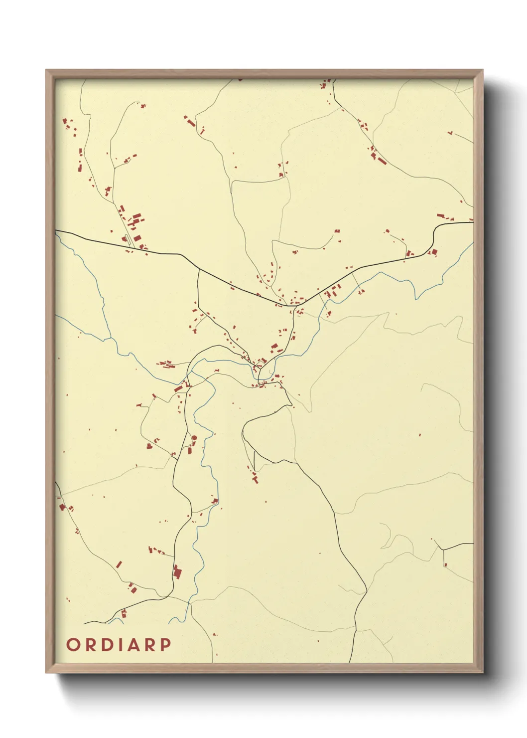 Une affiche de carte sur Ordiarp