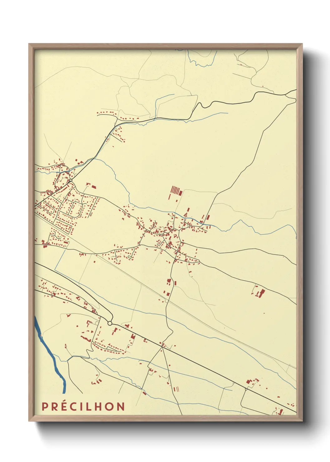 Une affiche de carte sur Précilhon