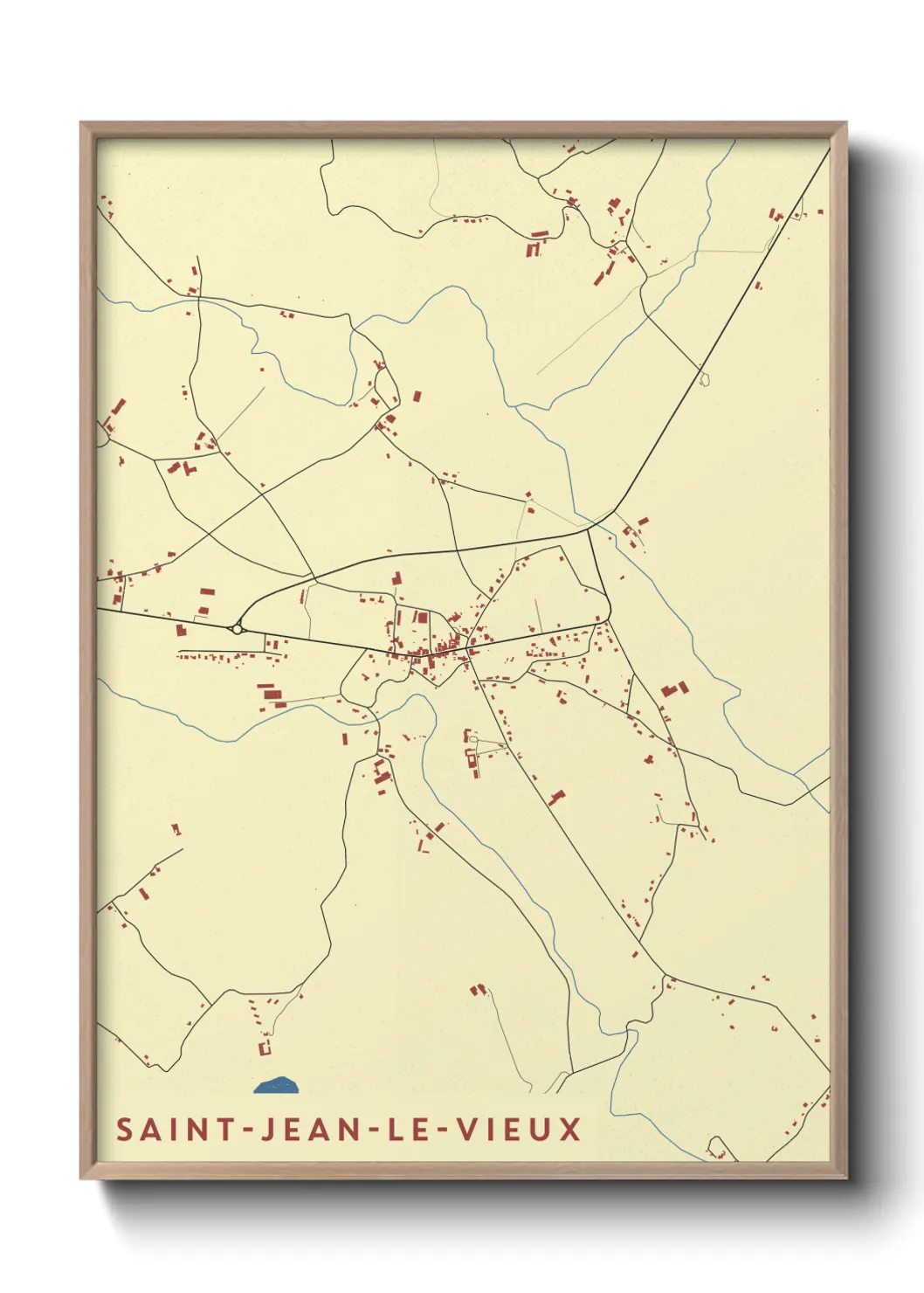 Un poster carteSaint-Jean-le-Vieux