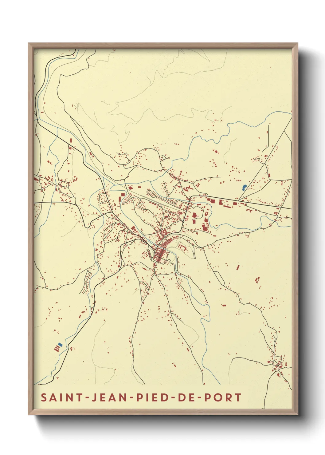 Un poster carteSaint-Jean-Pied-de-Port