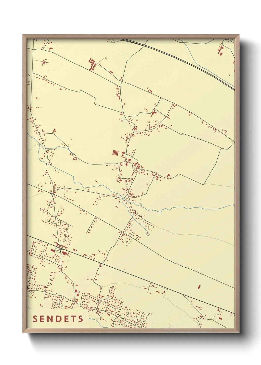 Une affiche de carte sur Sendets