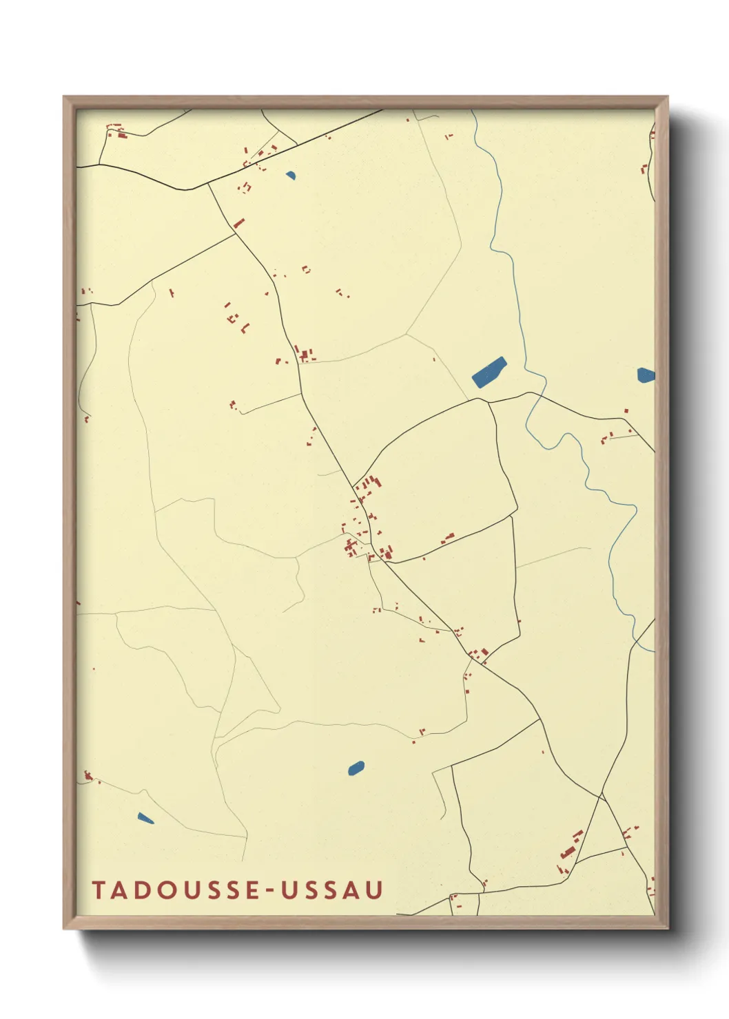 Un poster carteTadousse-Ussau