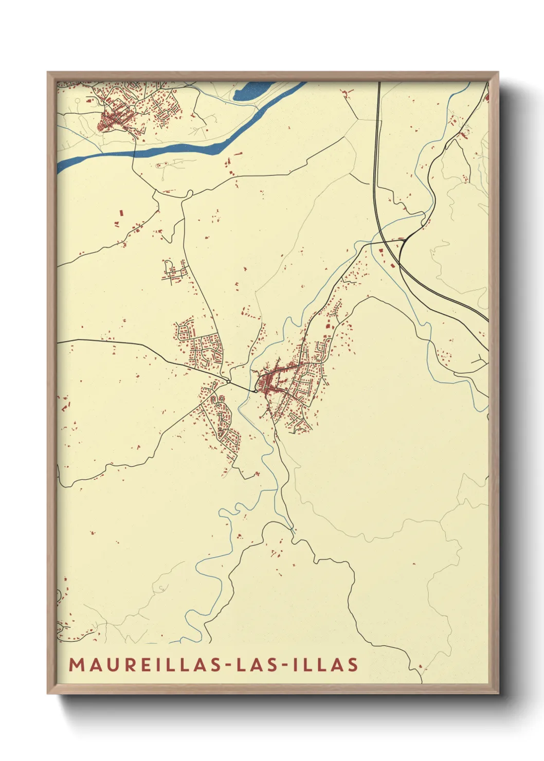 Un poster carteMaureillas-las-Illas