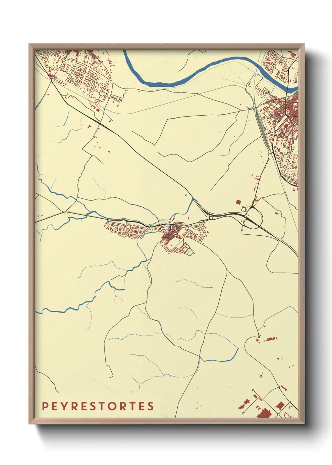 Une affiche de carte sur Peyrestortes